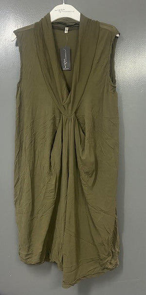 Mesh Sleeveless Cowl Neck Tunic