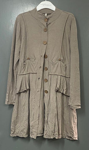 Soy military frill coat with bind detail