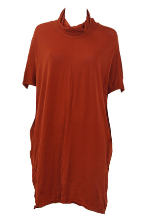 skivvy neck tunic with front split