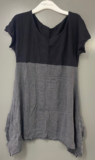 Cotton draped spliced top