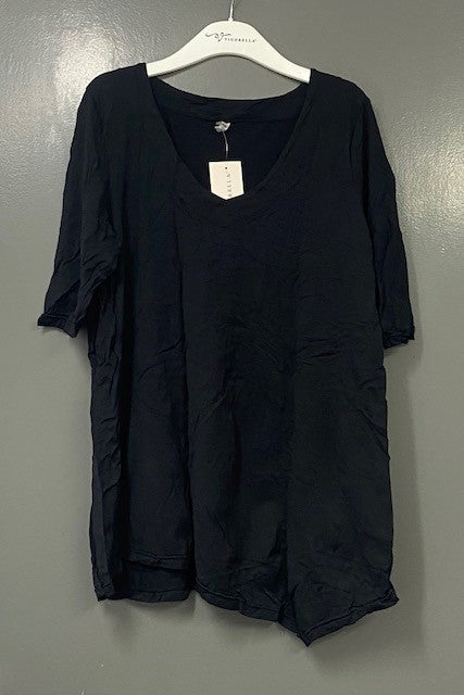 Cotton pointed hem top