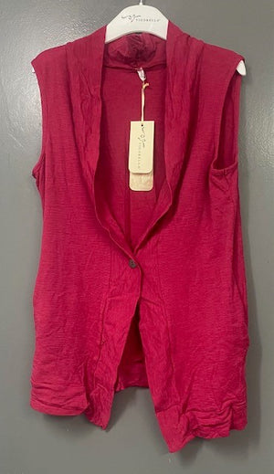 wool vest with pockets and button