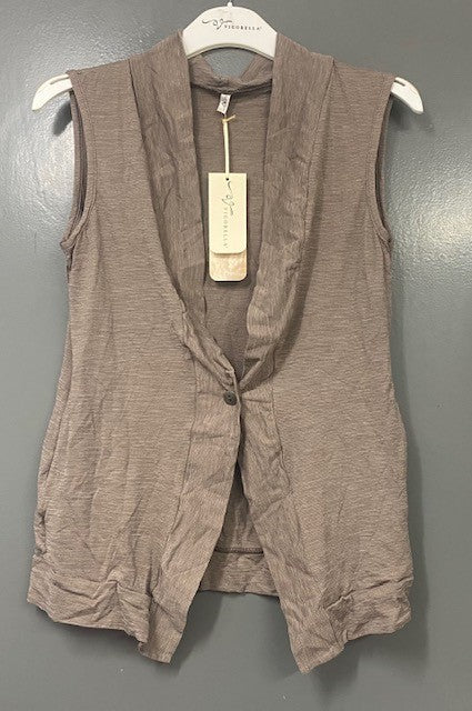 wool vest with pockets and button