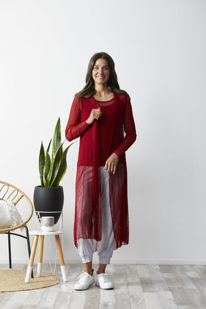 Open Mesh Long Vest