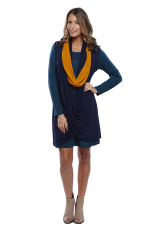 Long sleeve tunic with mesh insert