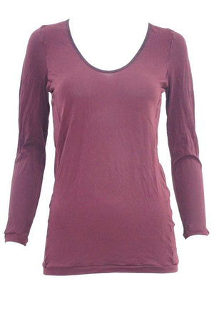 long sleeve scoop w/ bind