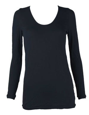 long sleeve scoop w/ bind