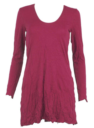 long sleeve A-line tunic in Pink
