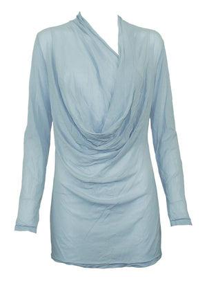 Mesh Draped top with Long Sleeve