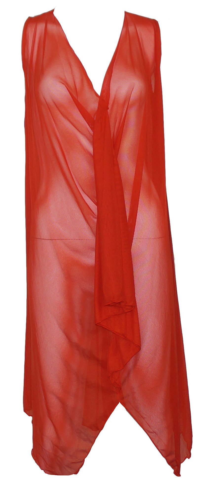 Mesh scarf cut tunic