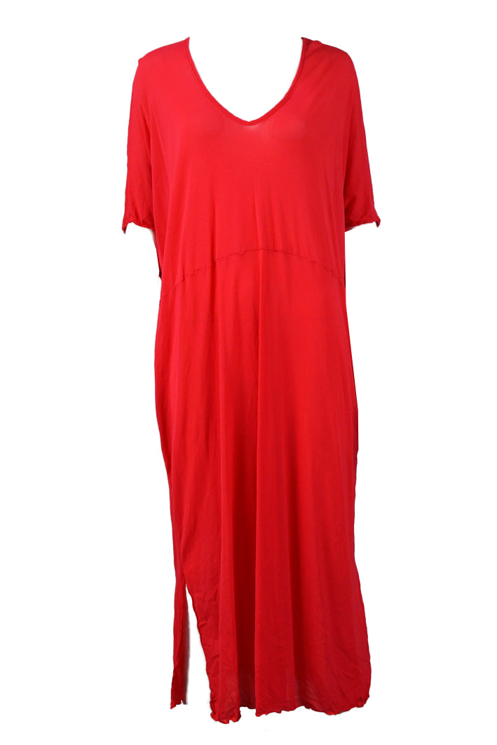 Mesh V-neck Maxi