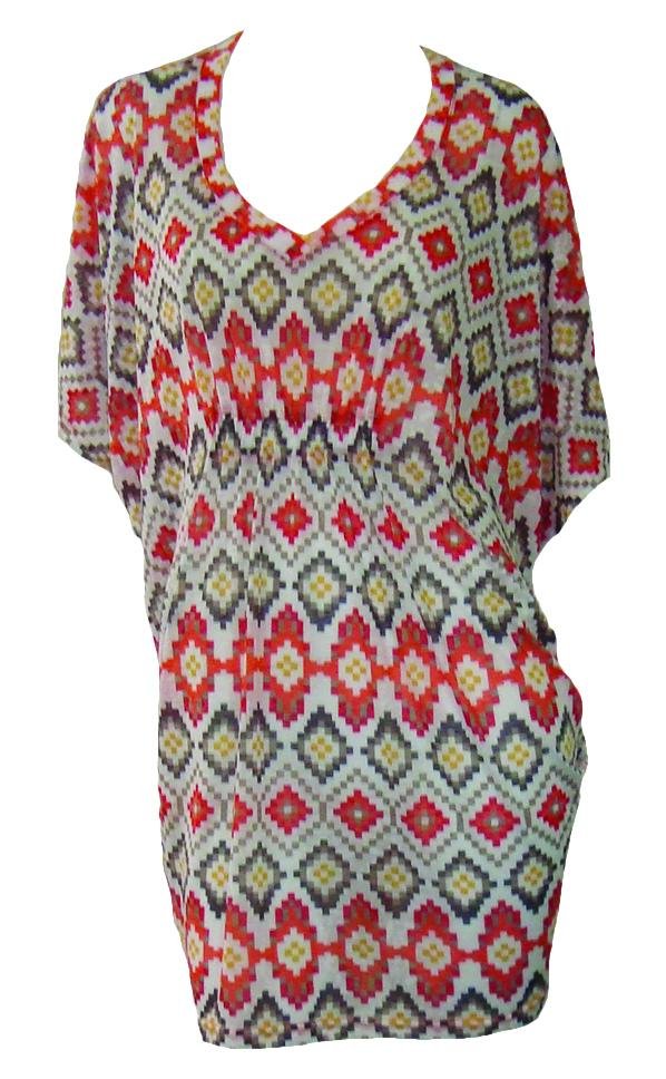 Print draped dress
