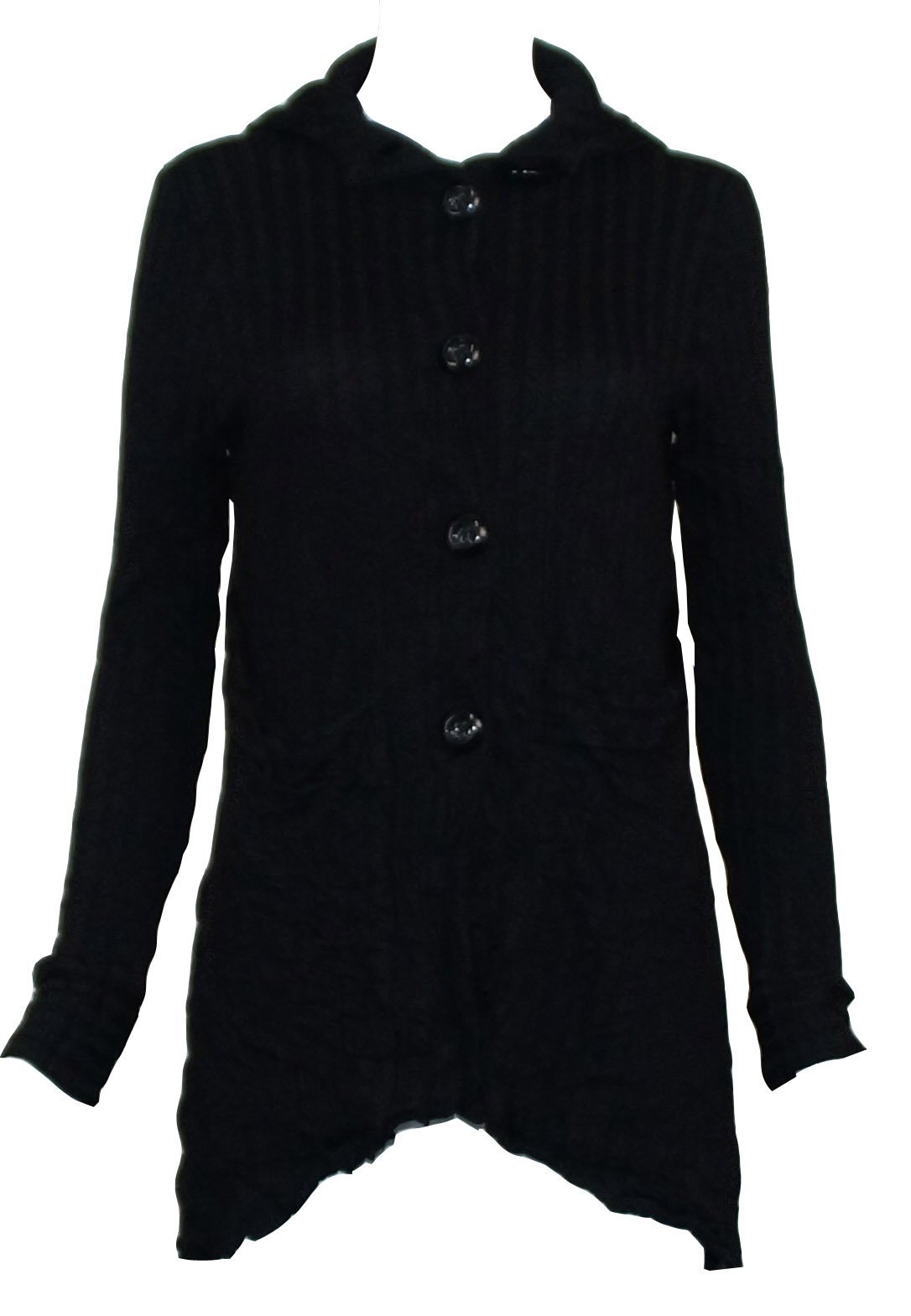 Rib hooded jacket