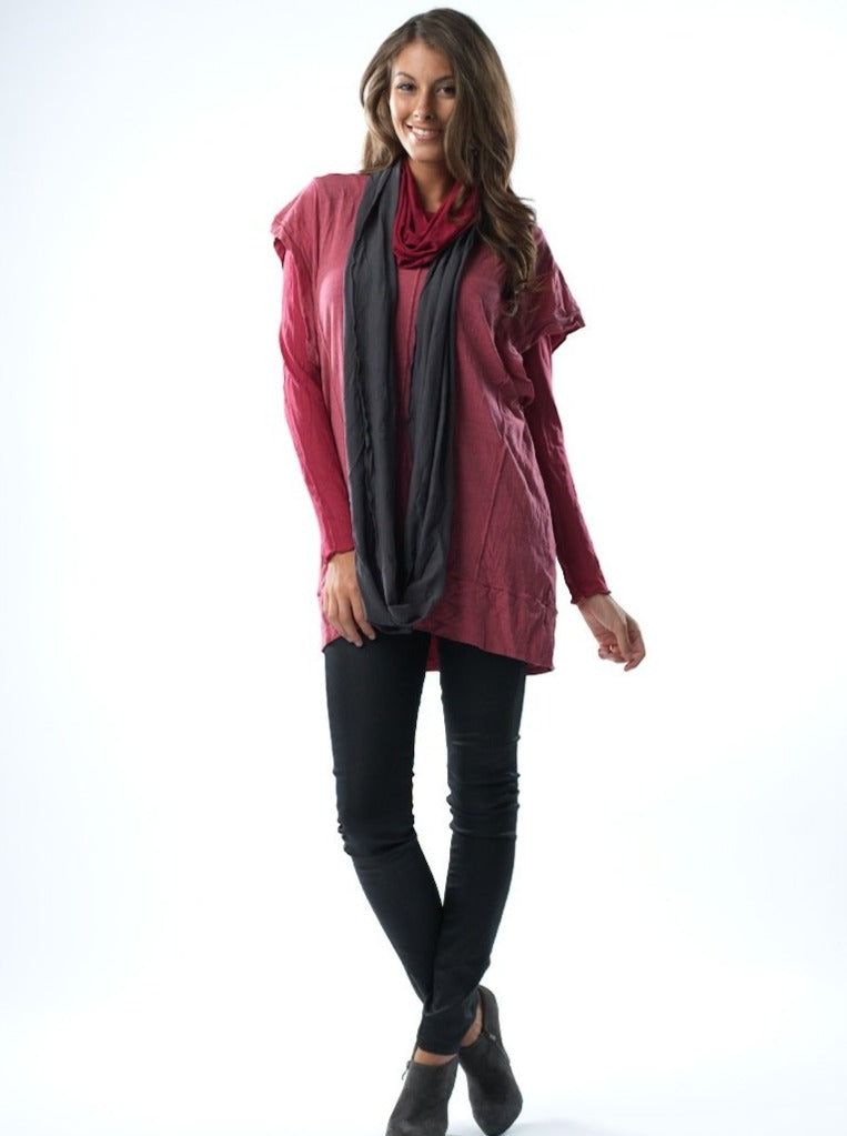 Top stitch cotton tunic