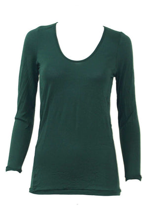 long sleeve scoop w/ bind