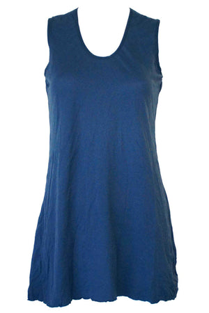 sleeveless A-line tunic in Blue