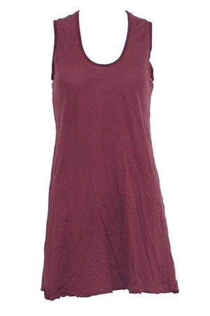 sleeveless A-line tunic in Wine