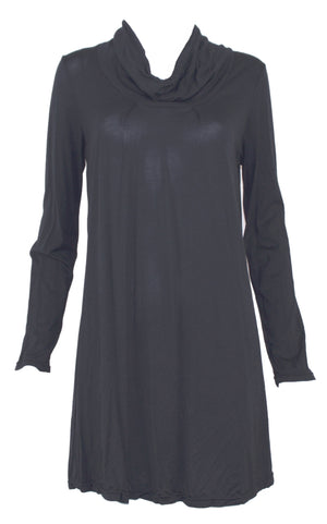 Skivvy neck tunic with pleats