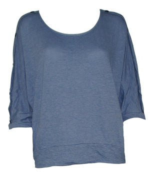 Cropped batwing slouch top