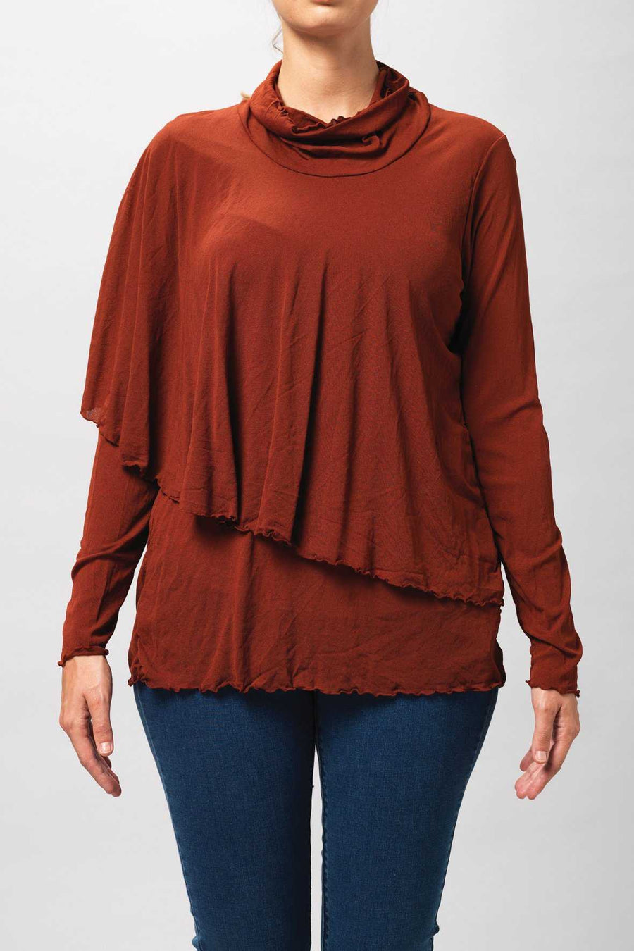 Double Layered Skivvy Top